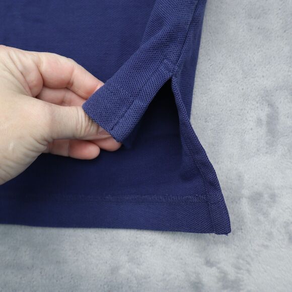 L L Bean Shirt Mens Medium Blue Polo Short Sleeve Collar Neck Tee - Picture 11 of 16